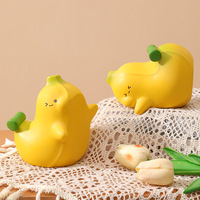 1 Pair Cute Banana Office Bookend Book Stand Adorable Bookend Lovely Hugging Bookends - Thumbnail 2