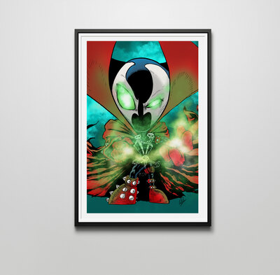 Chibi Spawn 5"x7" or 12"x18" Art Print