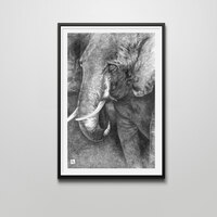 Elephant 5x7 or 12x18 Art Print - Thumbnail 2