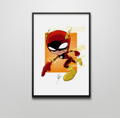 Chibi Flash 5"x7" or 12"x18" Art Print