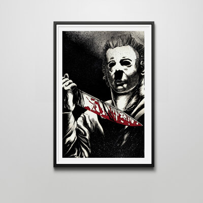 Michael myers 5"x7" or 12"x18" art print