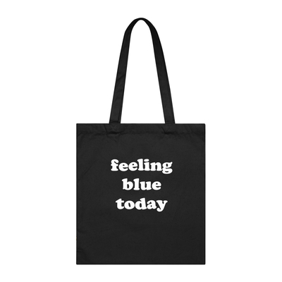 Free Shipping-FEELING BLUE TODAY TOTE BAG
