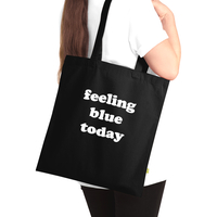 Free Shipping-FEELING BLUE TODAY TOTE BAG - Thumbnail 1