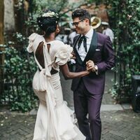 Unique Mermaid Tiered Boho Beach Wedding Dress Bridal Gown - Thumbnail 1