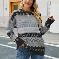 VINTAGE PATTERN JACQUARD KNIT SWEATER - Thumbnail 3