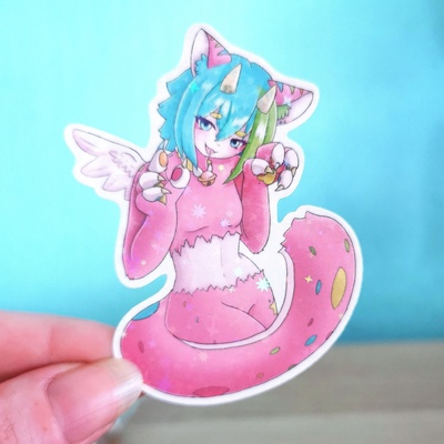 Fizzi rawr - glitter sticker 