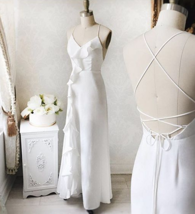 Backless Sleeveless Long Prom Evening Dress