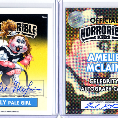 Lily pale girl horrorible kids amelie mclain - celebrity auto card