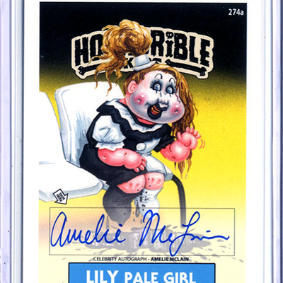 Lily pale girl horrorible kids amelie mclain - celebrity auto card