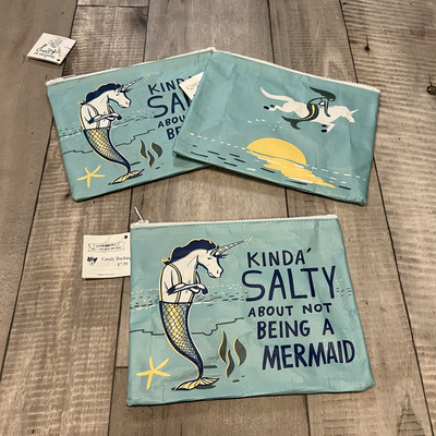 Zipper pouch - salty about not being a mermaid