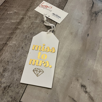 Wine tag - miss to mrs