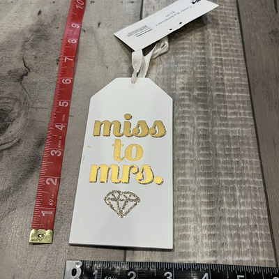 Wine tag - miss to mrs