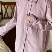 Yellow Corduroy Oversized Blouse  - Thumbnail 5