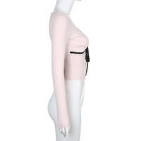 Bandage Bow Square Collar Crop Top  - Thumbnail 6