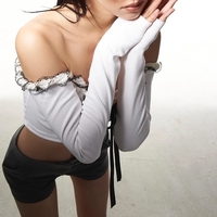 Ruffle Off Shoulder Lace Up Long Sleeve Top - Thumbnail 1