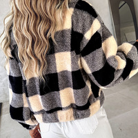 Temperament Plaid Long Sleeved Jacket - Thumbnail 2