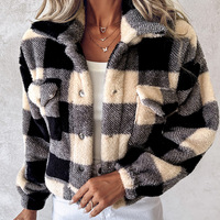 Temperament Plaid Long Sleeved Jacket - Thumbnail 1