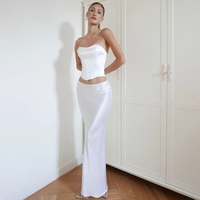 Mermaid Corset Top + Long Satin Skirt  - Thumbnail 5