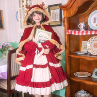 Christmas elk cloak autumn and winter woolen coat - Thumbnail 6
