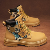 Casual Ankle Motorcycle Boots For Men - Thumbnail 1