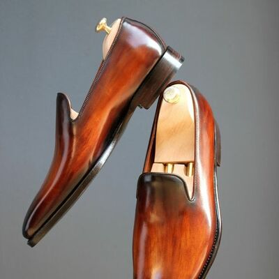 Stylish leather winter dress shoes - Thumbnail 4