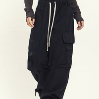 Stunning Hippie Loose Outfit Drawstring Cargo Pockets Hip Hop Pants Streetwear Party Egirl Ootdstyle Amazing  - Thumbnail 6