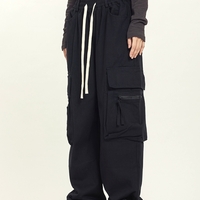 Stunning Hippie Loose Outfit Drawstring Cargo Pockets Hip Hop Pants Streetwear Party Egirl Ootdstyle Amazing  - Thumbnail 8