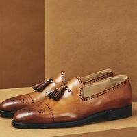 Unique Handmade patina Leather dress Shoes For Men - Thumbnail 1