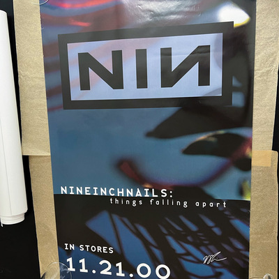 Nin "things falling apart" 2000 original xl promo poster 24" x 36" signed by me [only one]