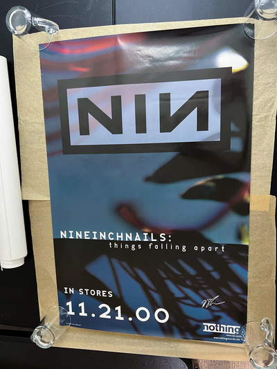 NIN "Things Falling Apart" 2000 original XL promo poster 24" x 36" signed by me [ONLY ONE]