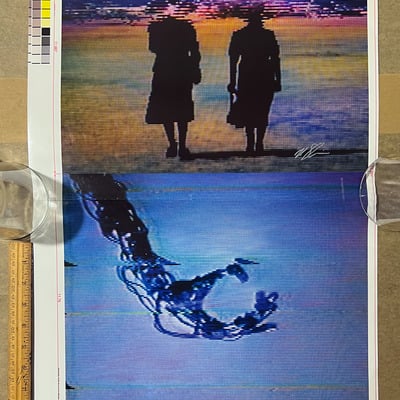 Htda "welcome oblivion" 2013 original vinyl package production proof a 16" x 17" signed by me [one of a kind]