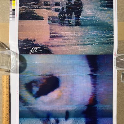 Htda "welcome oblivion" 2013 original vinyl package production proof b 16" x 17" signed by me [one of a kind]