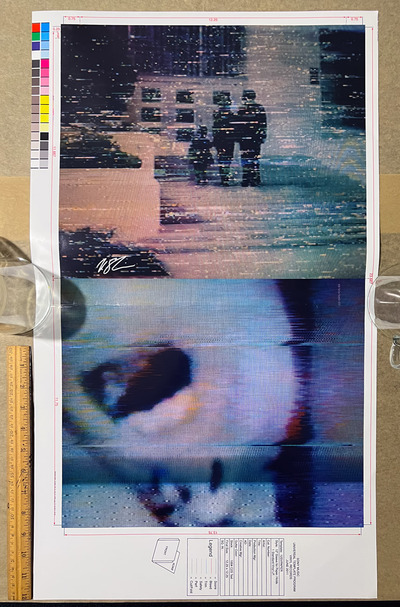 HTDA "Welcome Oblivion" 2013 original vinyl package production proof B 16" x 17" signed by me [ONE OF A KIND]