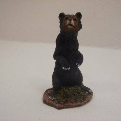 Black bear standing figurine collectible n3237