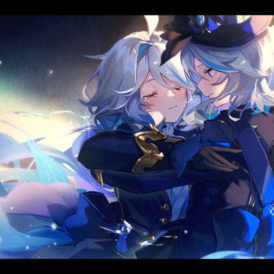 Furina - waltz - genshin impact *holo* autograph print