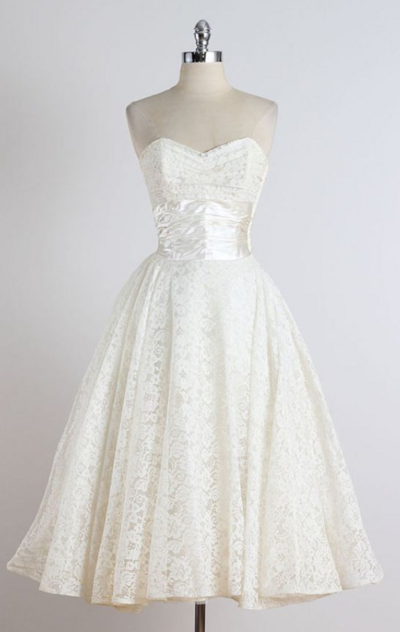 Sweetheart Vintage Ball Gown Beach Wedding Dresses Mini Short Gowns