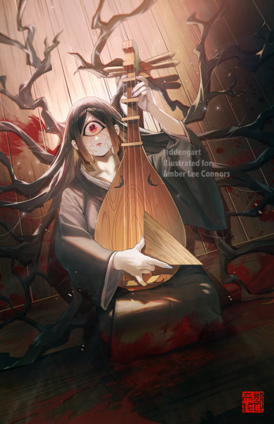 Nakime - Demon Slayer - *HOLO* Autograph Print