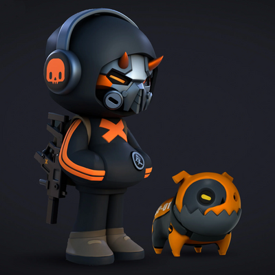 Mytoy x d.a.t. studio 4.72” mr. bone - solomon plan limited edition