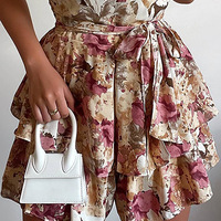 Fashion Sexy Sleeveless Sling Printed Jumpsuit - Thumbnail 2