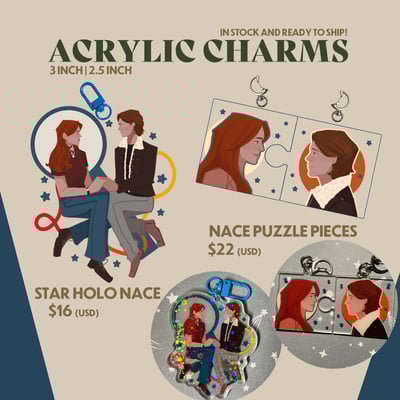 Nace charm and puzzle pieces