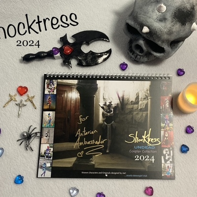 2024 shocktress undead (demongirl) club : wall calendar - Thumbnail 3