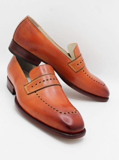 Crafted Leather Brown Classic Loafers Moccasin Dress Shoes For Men