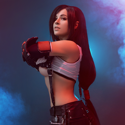 Tifa lockhart with sonic strikers print 2