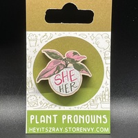 PLANT PRONOUNS Wooden Pins (6 Options) - Thumbnail 2