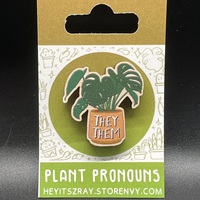 PLANT PRONOUNS Wooden Pins (6 Options) - Thumbnail 1