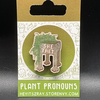 PLANT PRONOUNS Wooden Pins (6 Options) - Thumbnail 4