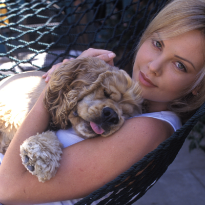 Charlize theron - set of five (5) fine art mini-print notecards