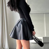 Zipper Pocket Spliced Long Sleeve Dress - Thumbnail 3