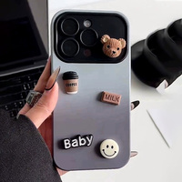 3D Pattern Silicone Case For iPhone 15 14 13 12 IPS101 - Thumbnail 1