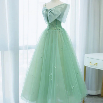 Simple tulle length prom dress tulle formal dress